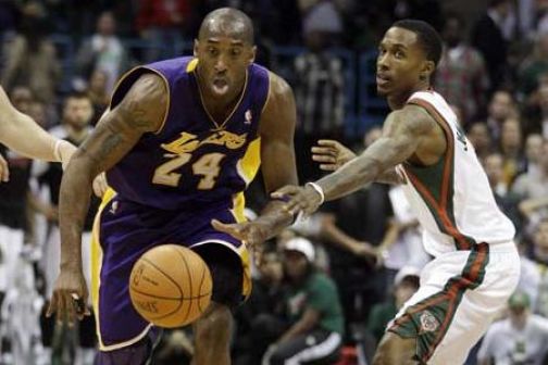 Kobe Bryant and Brandon Jennings