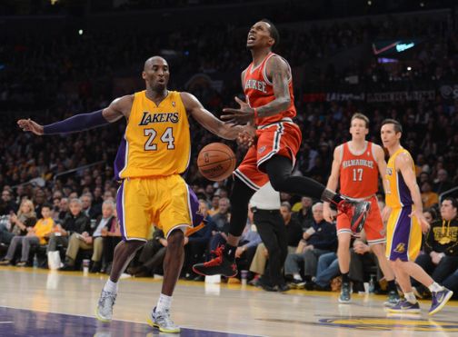 Kobe Bryant and Brandon Jennings