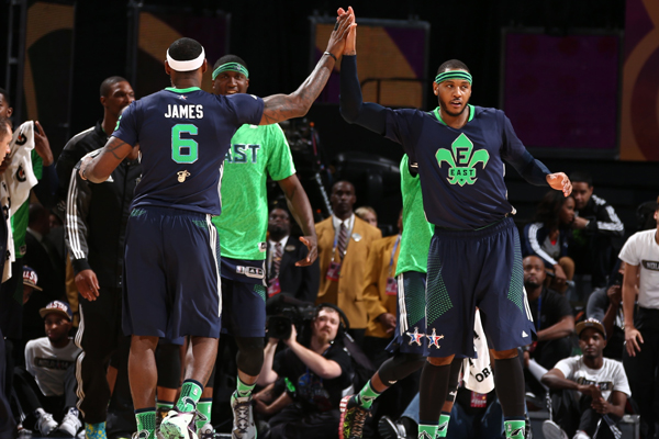LeBron James and Carmelo Anthony