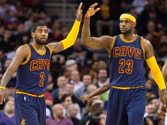 Kyrie Irving and LeBron James