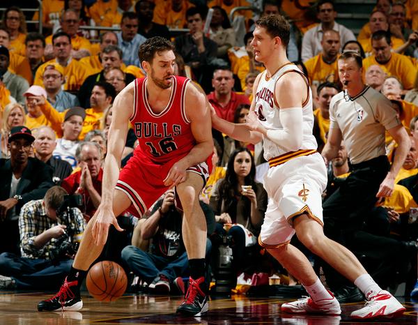 Pau Gasol and Timofey Mozgov