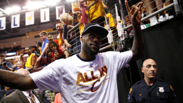 LeBron James After Winning 2015 Conference Finals