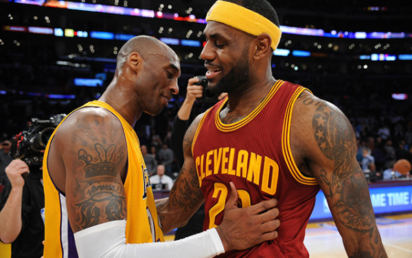 LeBron James and Kobe Bryant