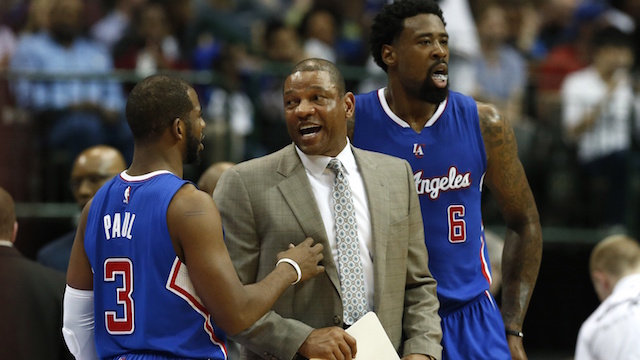 Chris Paul, Doc Rivers, and DeAndre Jordan