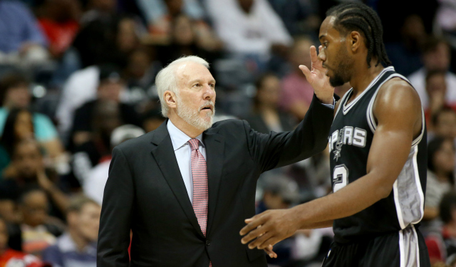 Gregg Popovich and Kawhi Leonard