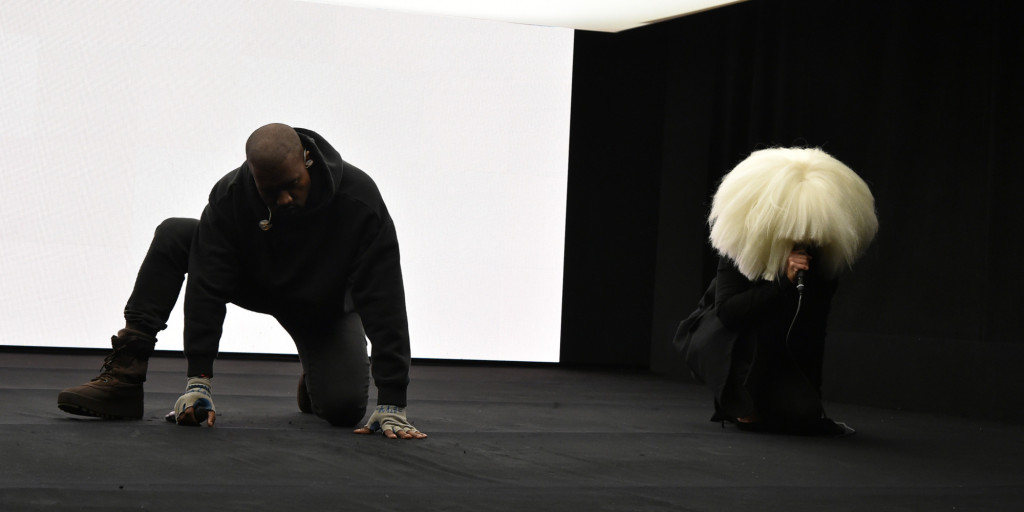 SATURDAY NIGHT LIVE 40TH ANNIVERSARY SPECIAL -- Pictured: Kanye West and Sia perform on February 15, 2015 -- (Photo by: Theo Wargo/NBC/NBCU Photo Bank via Getty Images)