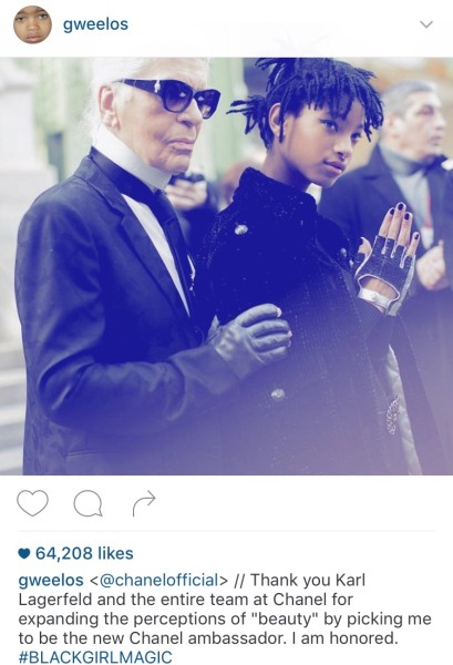 Willow Smith and Karl Lagerfeld