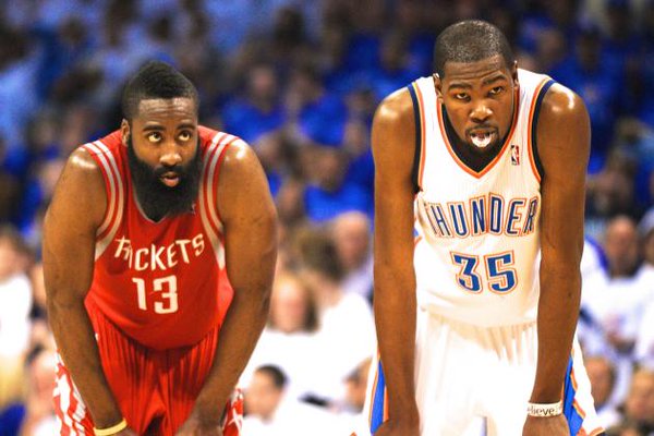 James Harden and Kevin Durant