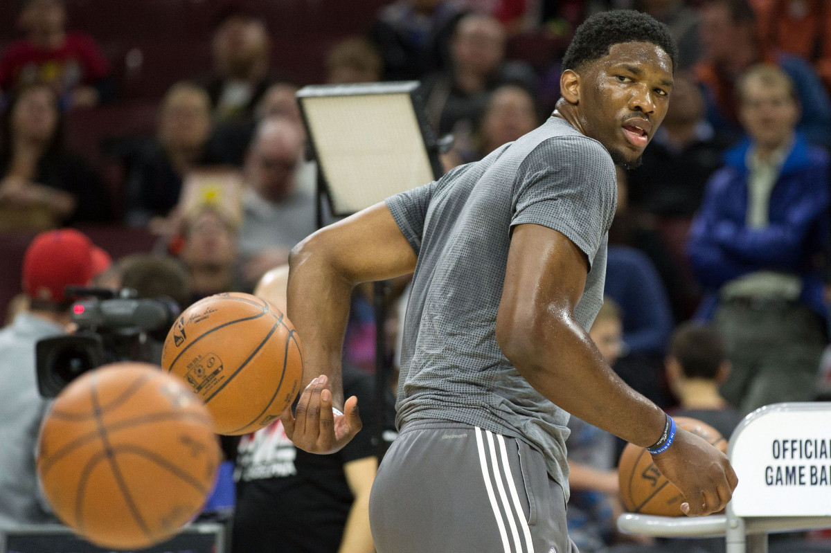 Joel Embiid - Bill Streicher-USA TODAY Sports