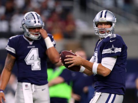 Tony Romo and Dak Prescott