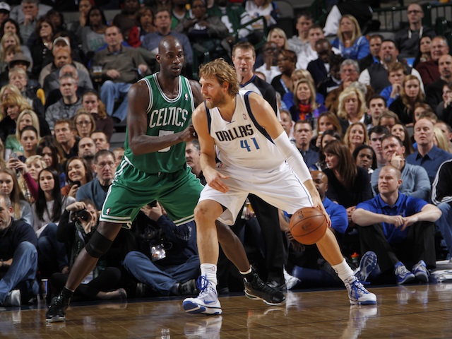 Mavericks Dirk Nowitzki Celtics Kevin Garnett