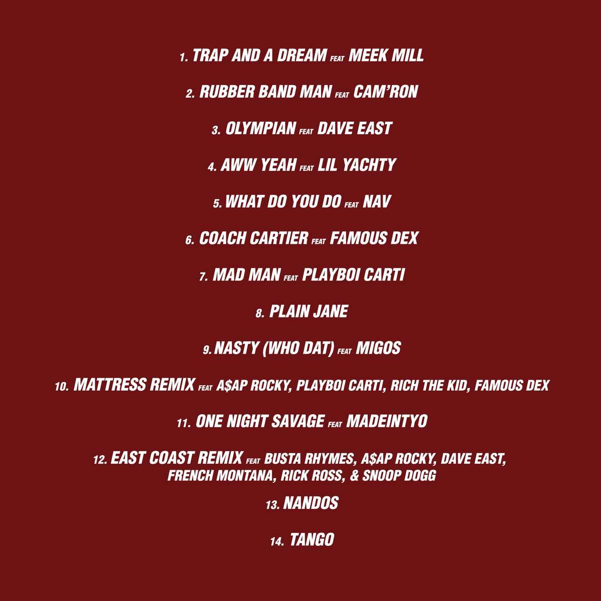 A$AP Ferg album tracklist