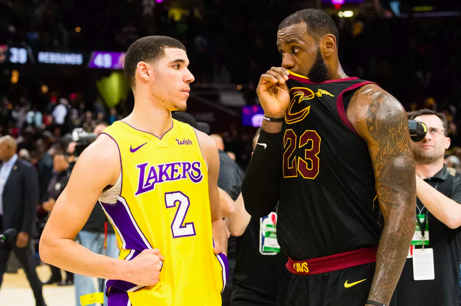 Lonzo Ball and LeBron James